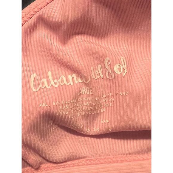 Cabana del Sol Women's Pink Bikini Set Size L Adjustable Straps - Picture 5 of 5